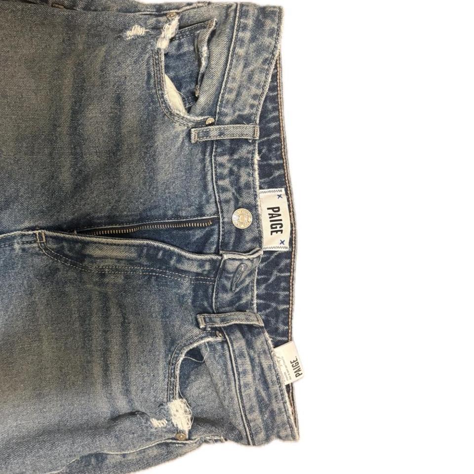 Mid Waisted Wide Leg Straight Leg Distressed Denim 1180 2