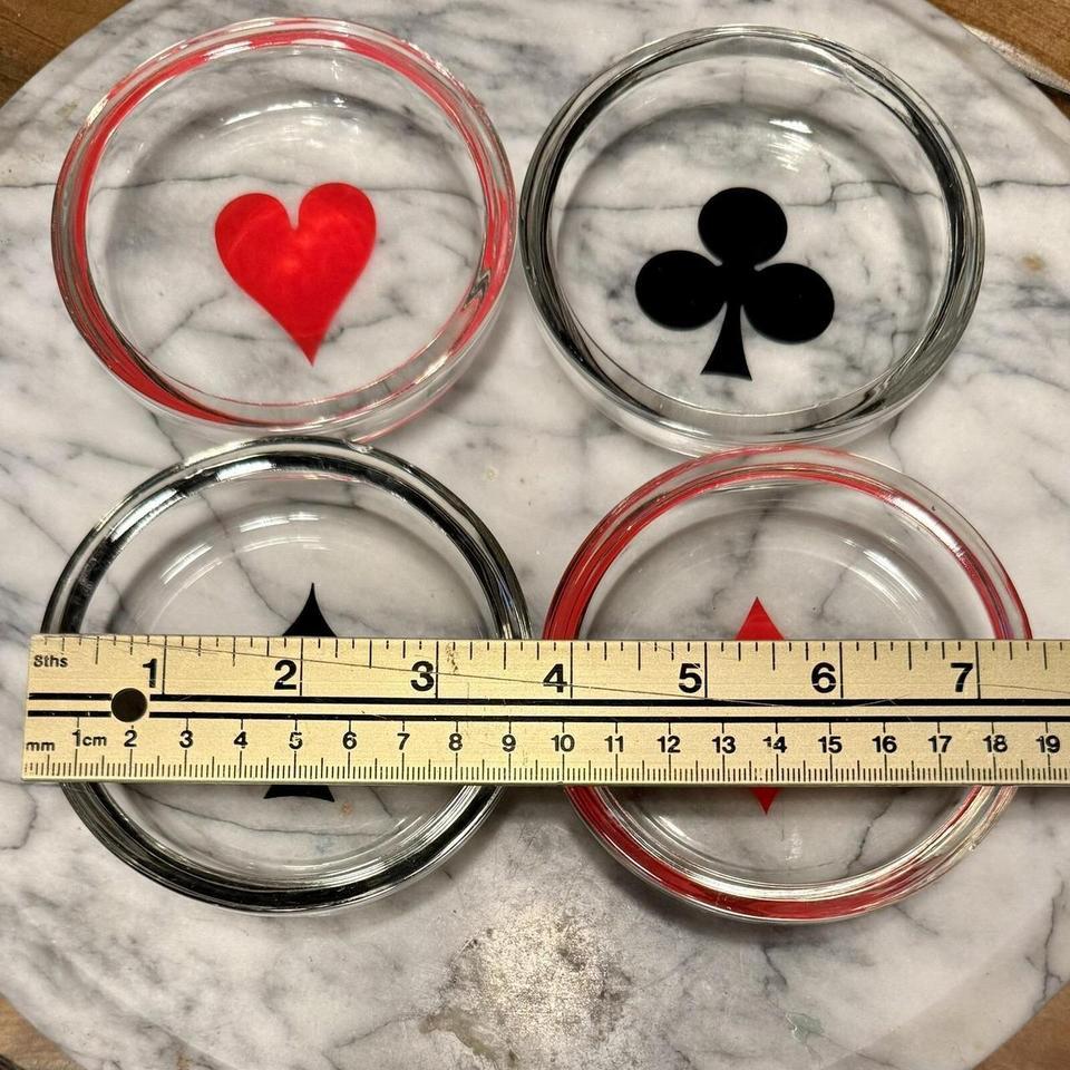 Vintage Setof4 Cards Heart Diamond 8f05 4