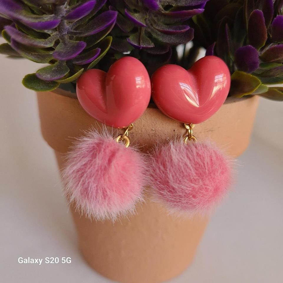 Cute Pink Heart Faux Fur 84f0 4