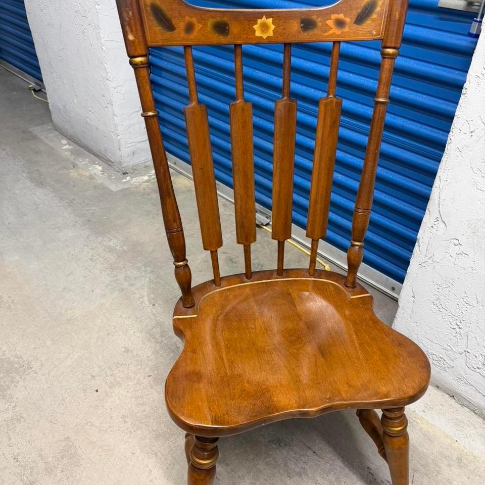 Set Of 6 Vintage Wooden E2b1