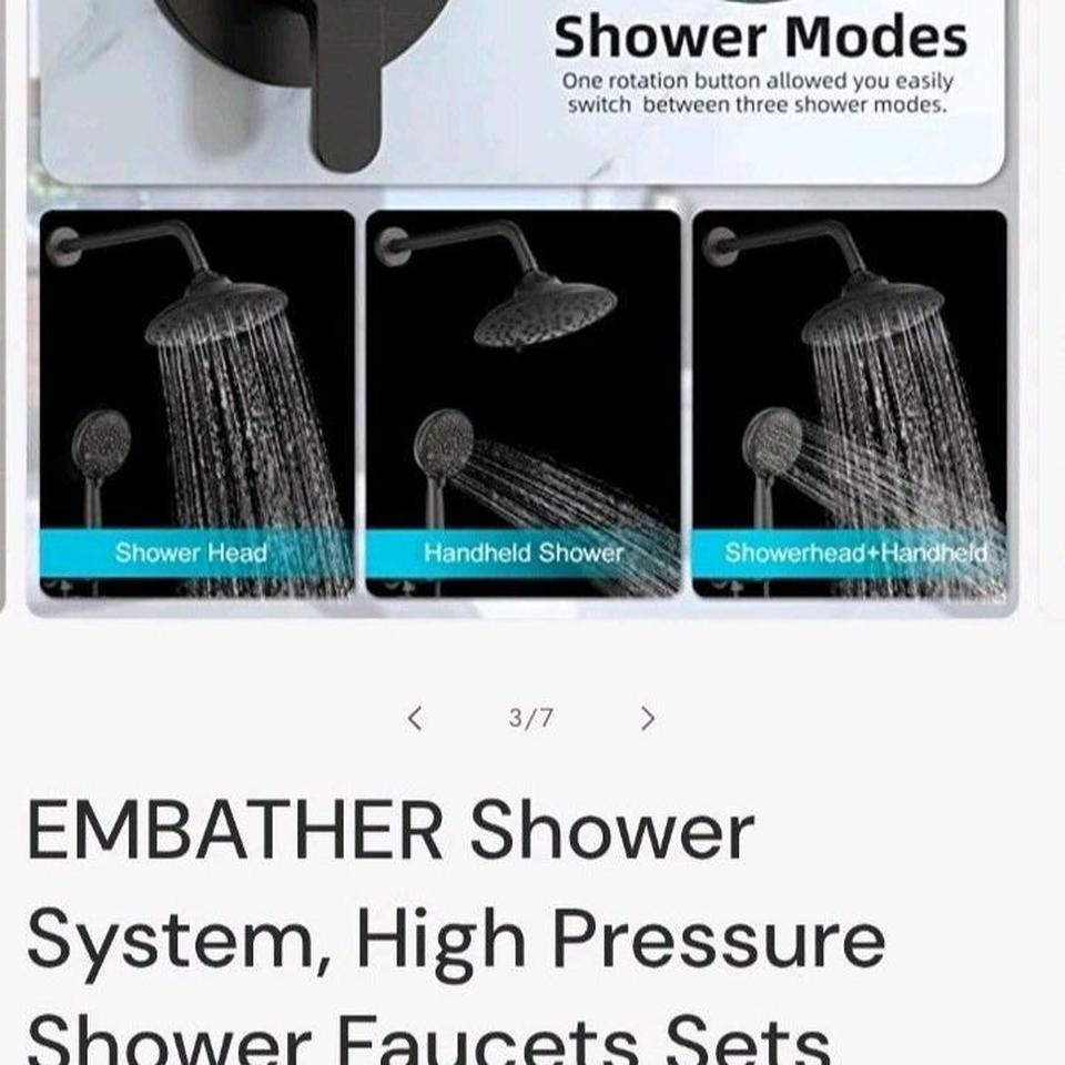 Embather Black Shower Faucets Sets 03c2 4