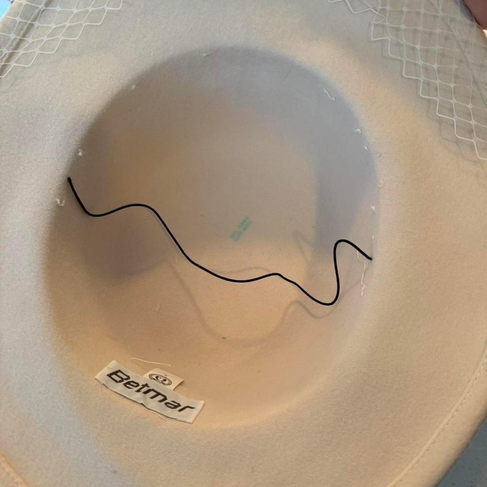 White Betmar Hat With Veil 4