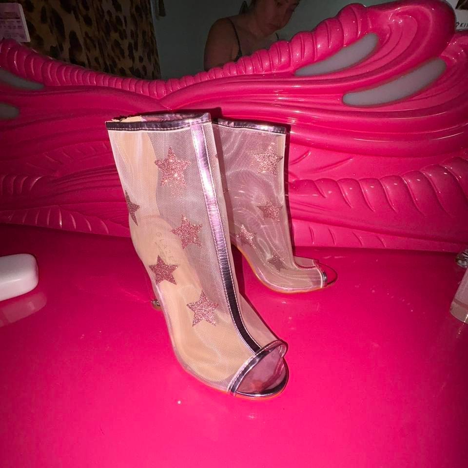 Glitter Star Cowboy Boot Heels D82e 2