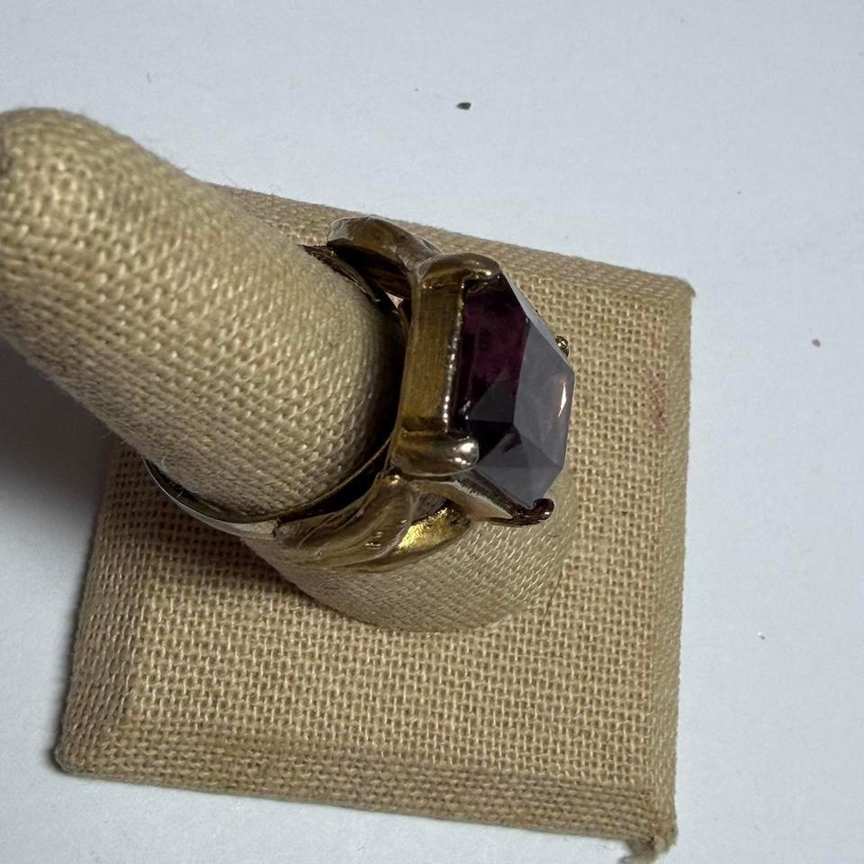 Costume Goldtone Purple Rhinestone Adjustable A41a 3