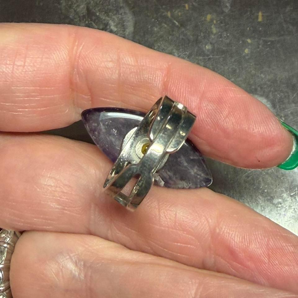 Purple Amethyst Ring With Silver 2a6e 5