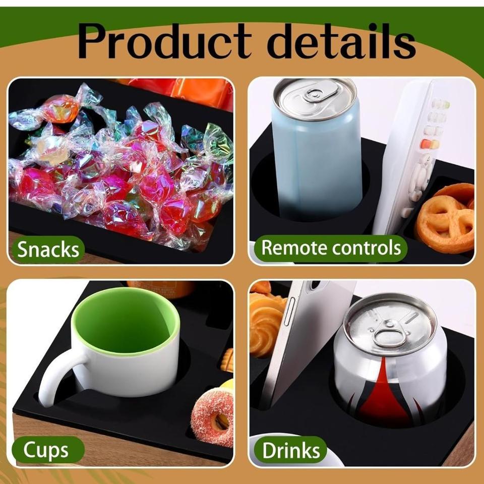 Yerliker Couch Cup Holder Tray 3
