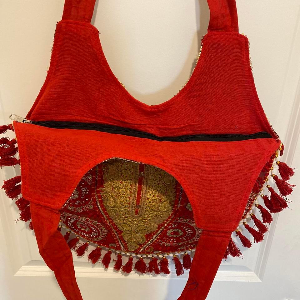 Red And Green Embroidered Boho 248a 7