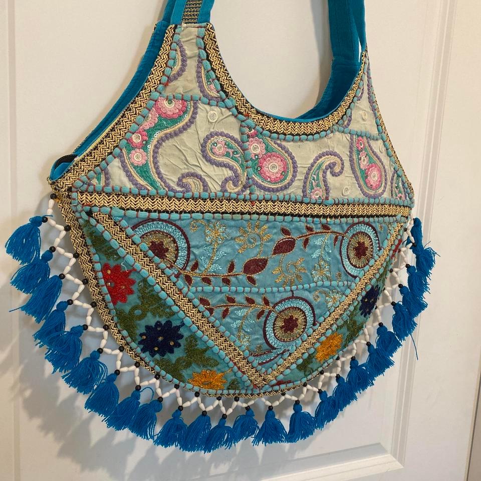 Blue And Green Embroidered Boho 2876 6
