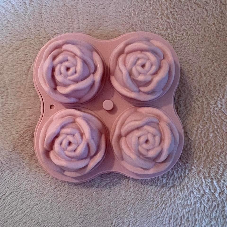 Pink Rose Shaped Silicone Ice 8ed6