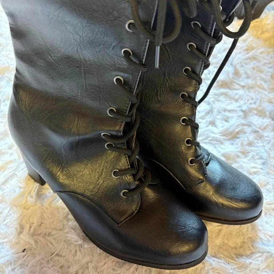 Black Lace Up Boots With 3017 2