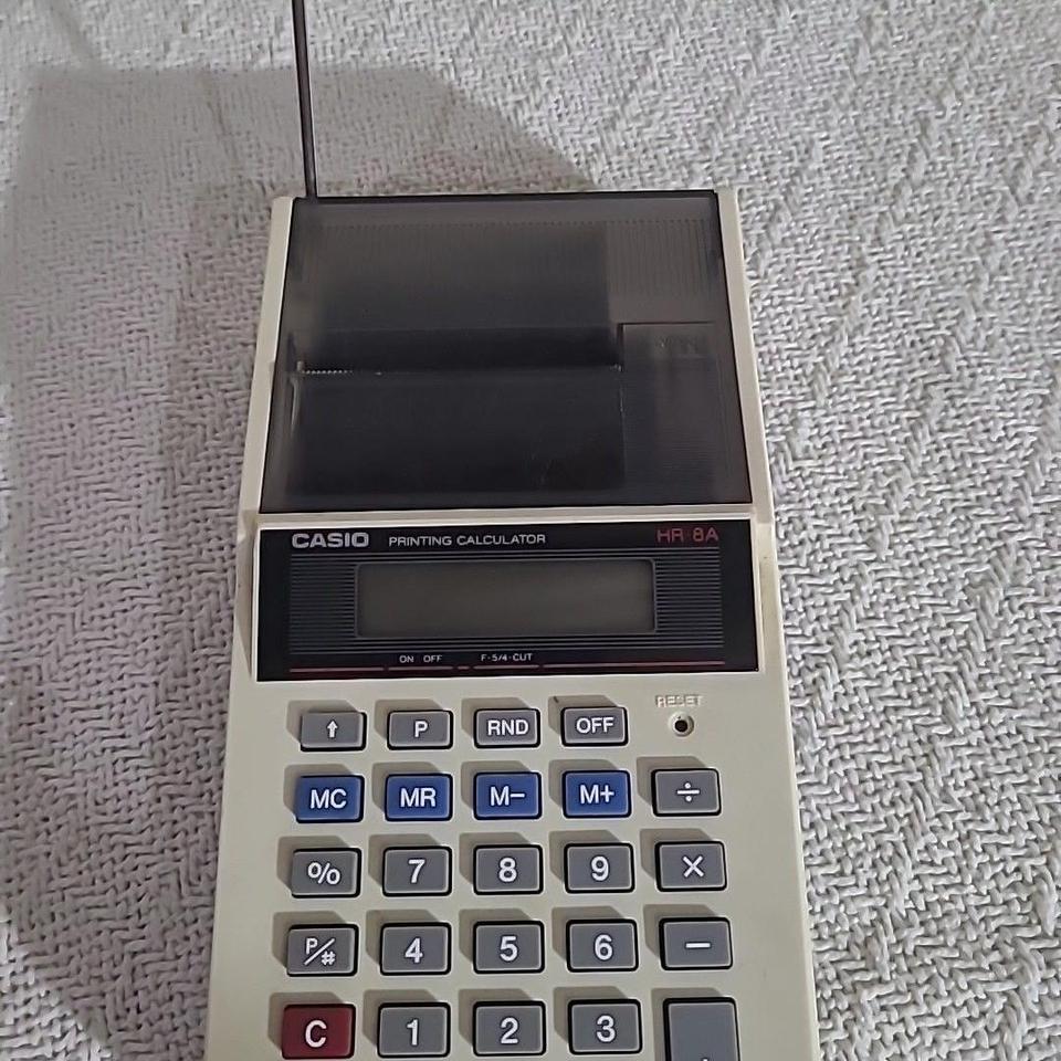 Vintage Casio Printing Calculator Hr 8a 740e 6