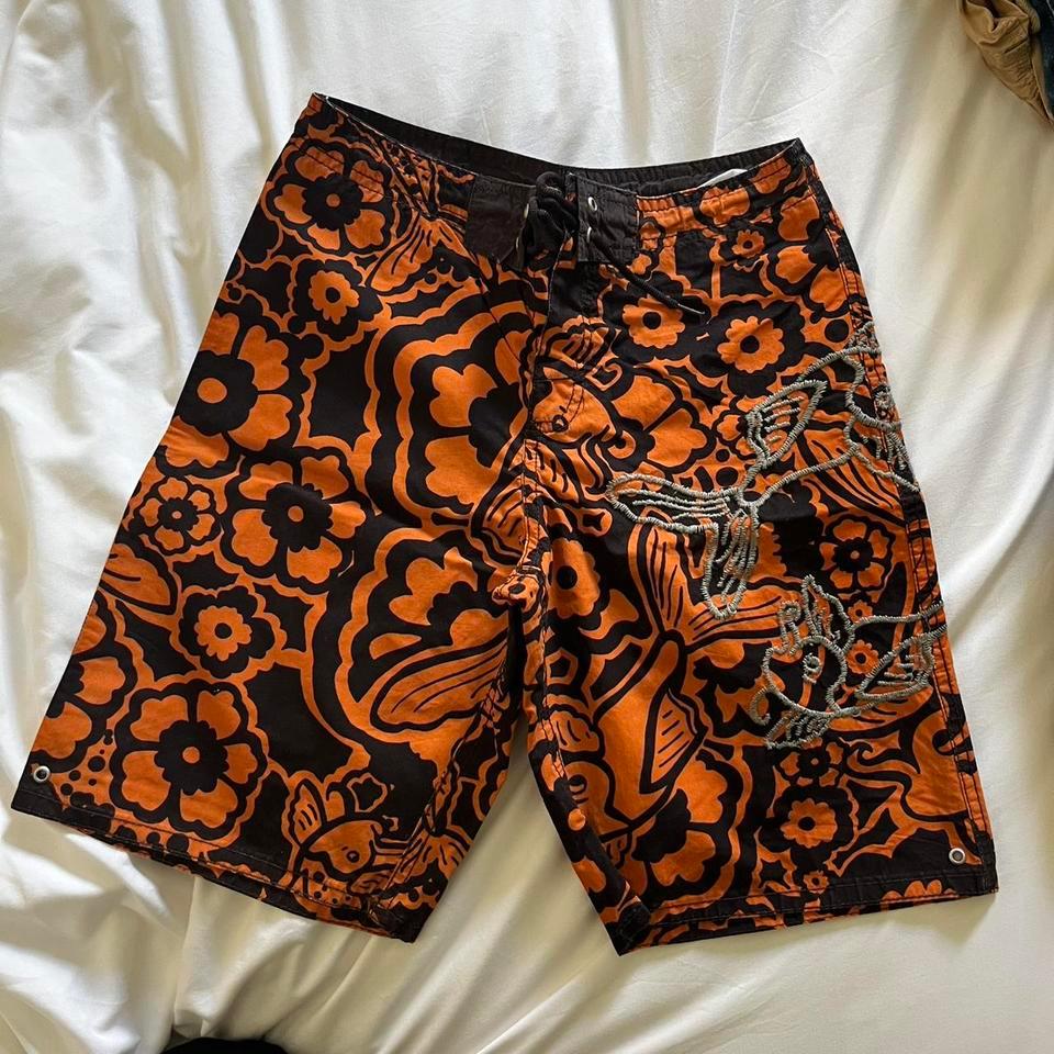 Boys Orange Black Floral Cda6