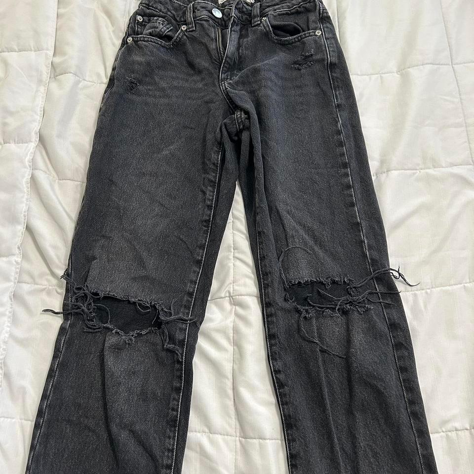 Black Ripped Mom Jeans Garage