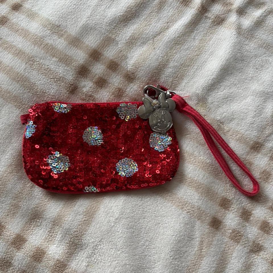 Red Sequin Coin Purse With 036e