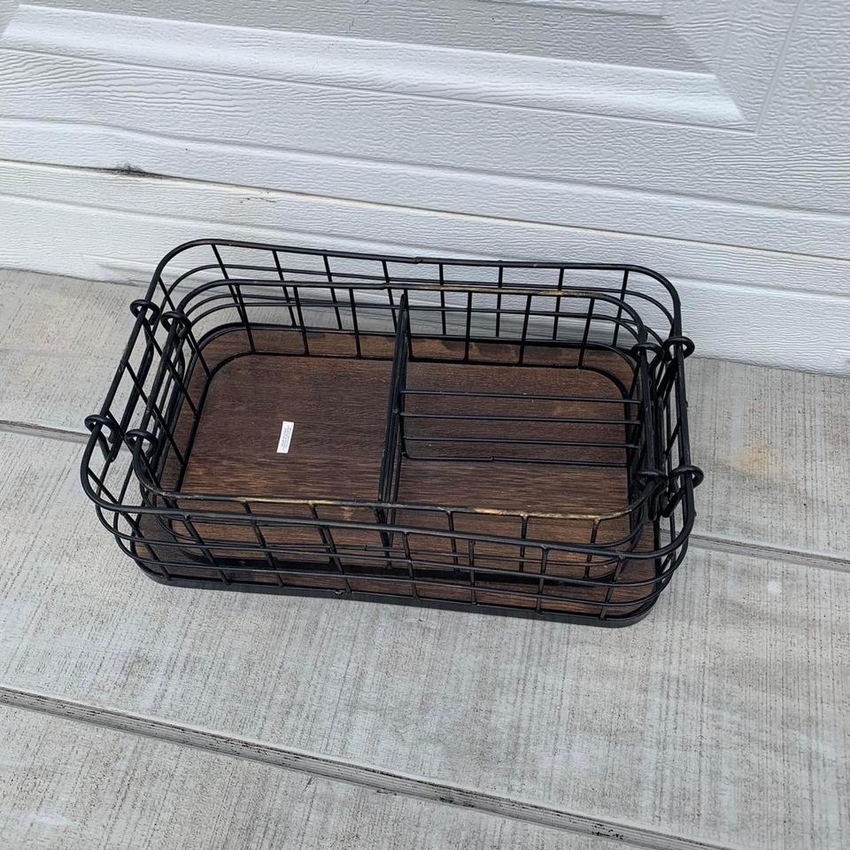 Rustic Nesting Metal Wire Storage A0a4 3