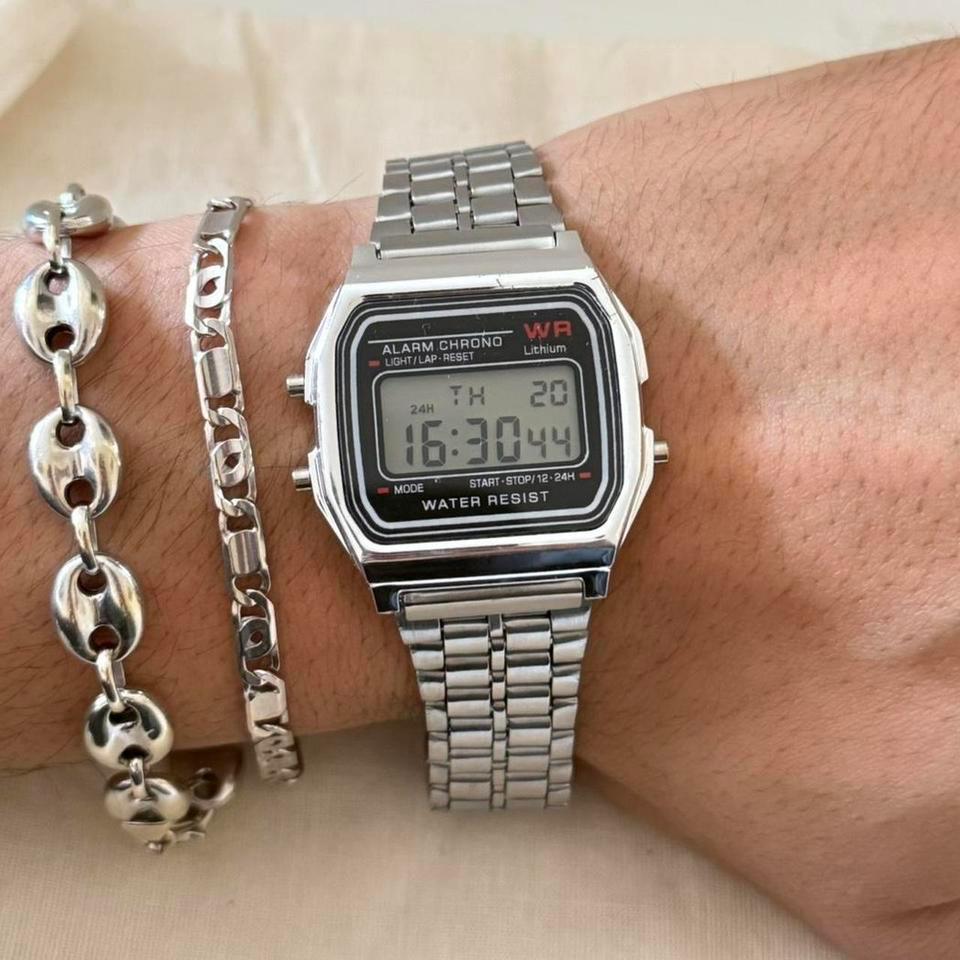 Y2k Style Classy Metal Silver 4022