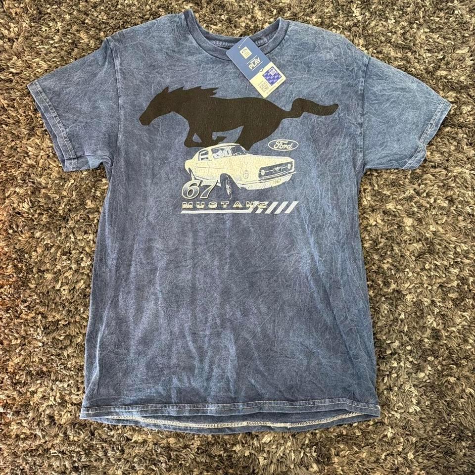 Ford Mustang Blue Graphic Tee 9b1f