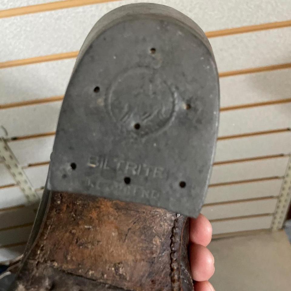 Vintage Brown Leather Cowboy Boots 7684 7