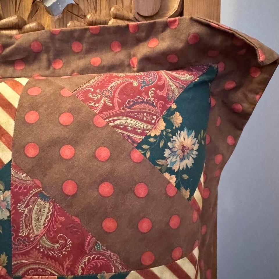 Patchwork Throw Pillow Ruffled 7