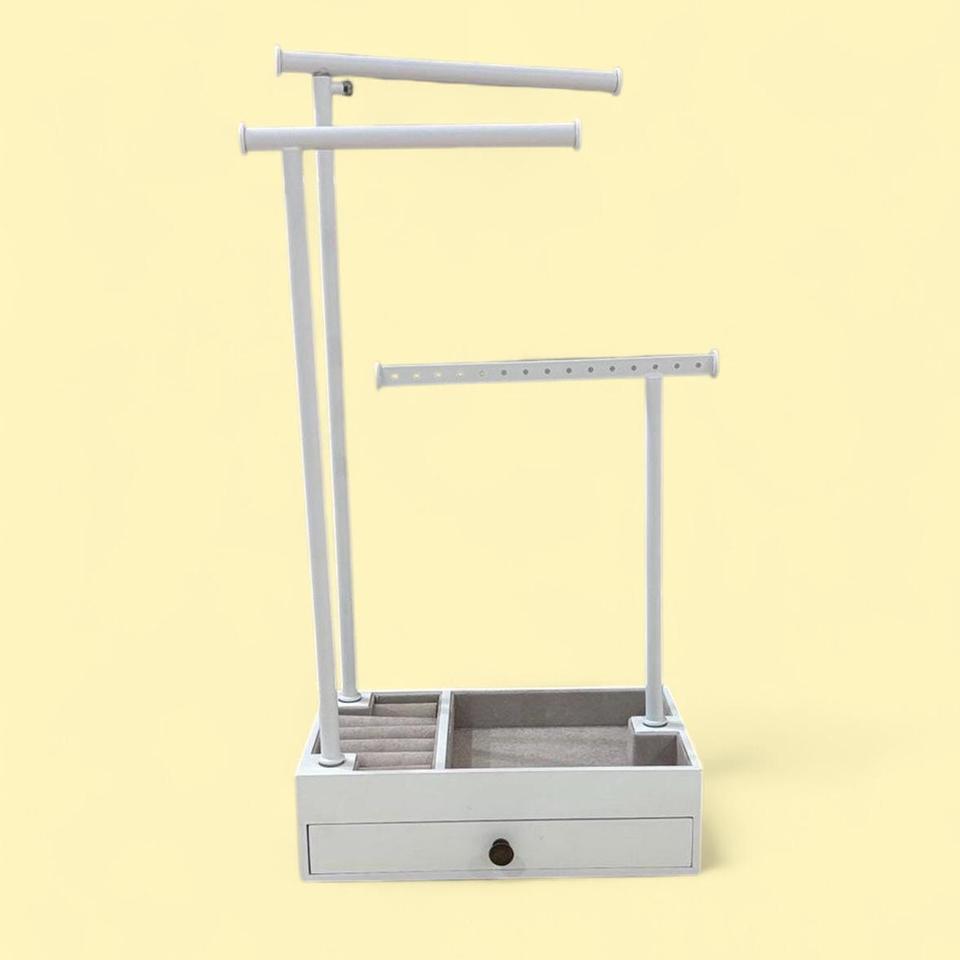 White Jewelry Stand With Drawers