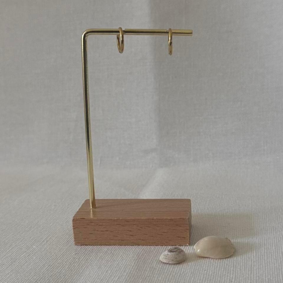 Simple Hoop Earrings Materials 18k F562 2