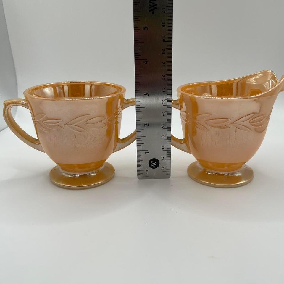 Vintage Fire King Peach Lusterware 0eb7 7