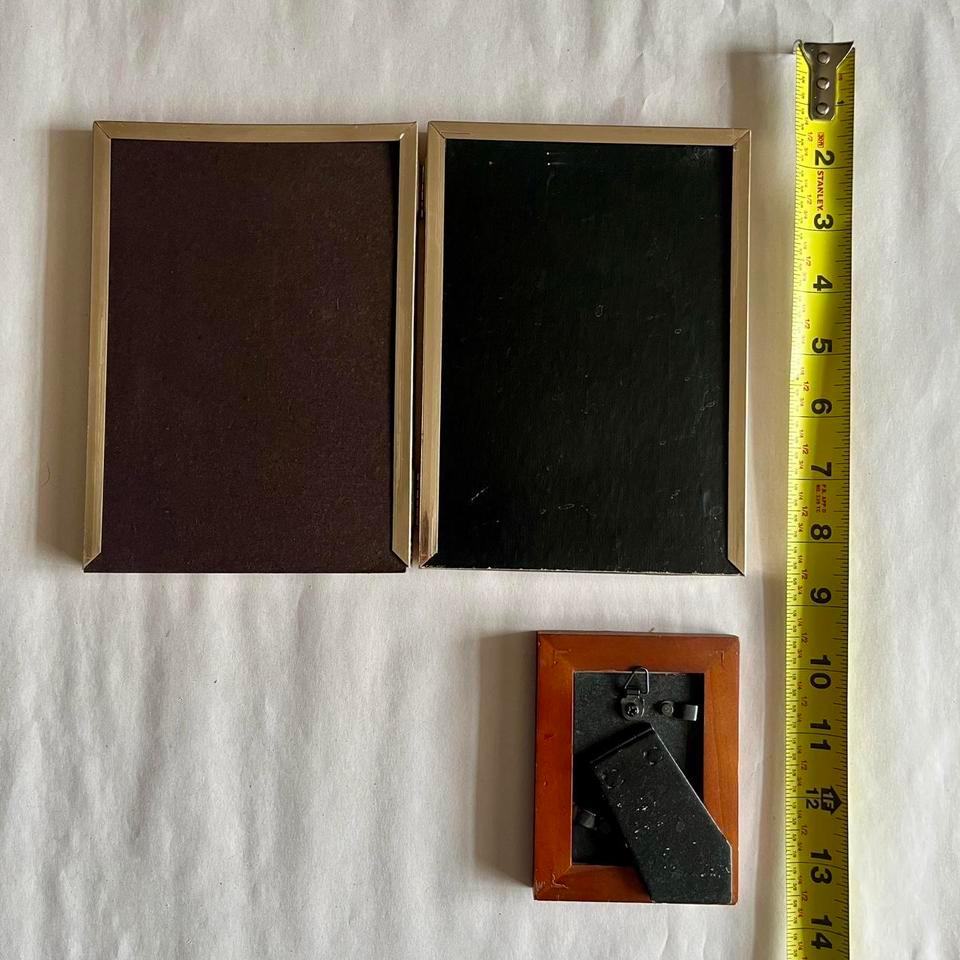 Vintage Wood Brass Picture 180c 7