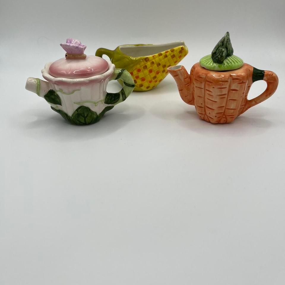 Vintage Mini Pitcher Teapot Floral Ecea