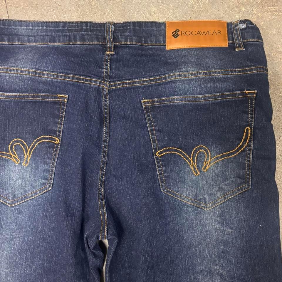 Vintage 2000s Rocawear Biker Denim B0e3 7