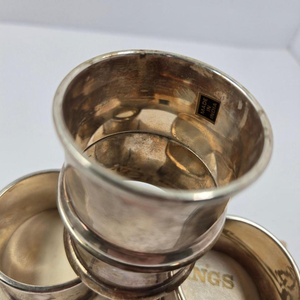 Vintage Silver Plated Napkin Rings 2ca7 5