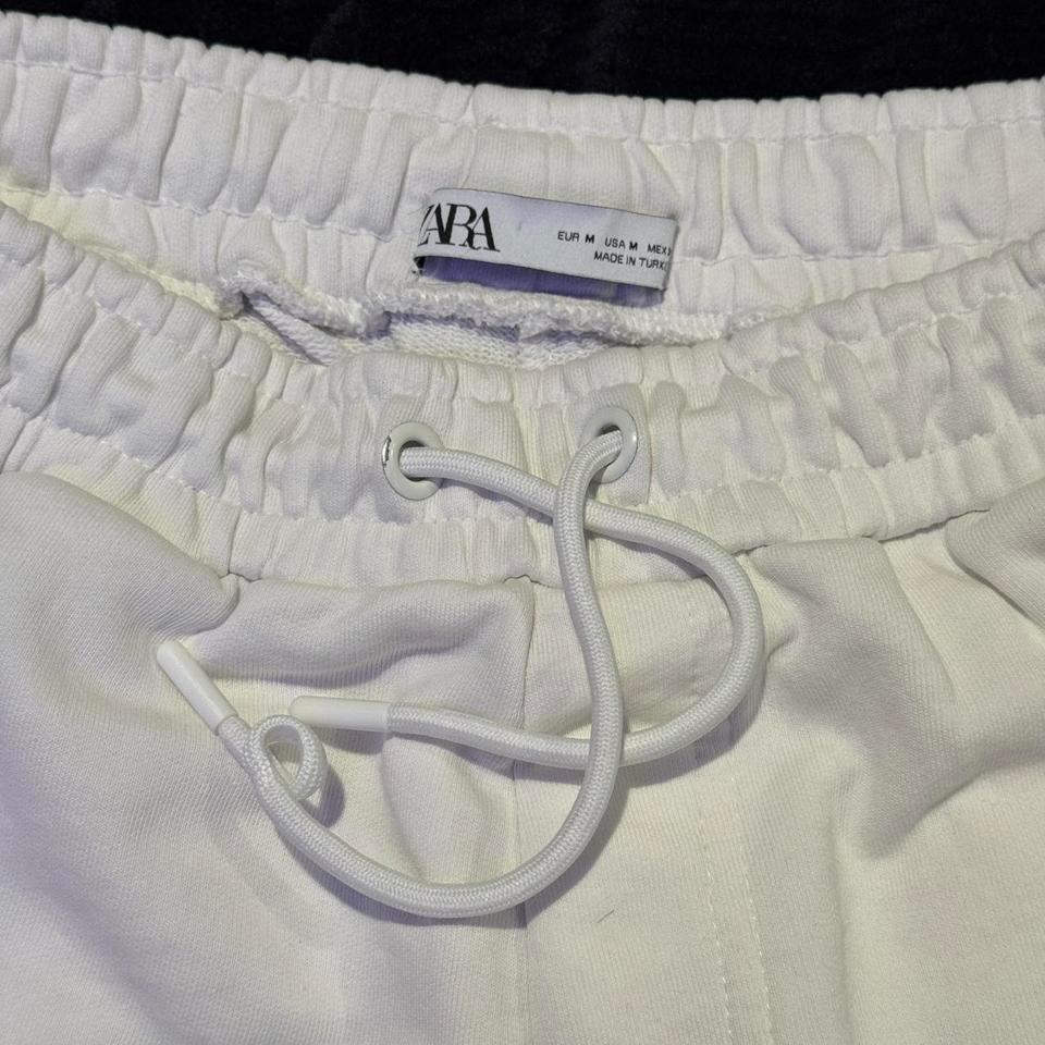 White Zara Sweatpant Joggers Loungewear 3