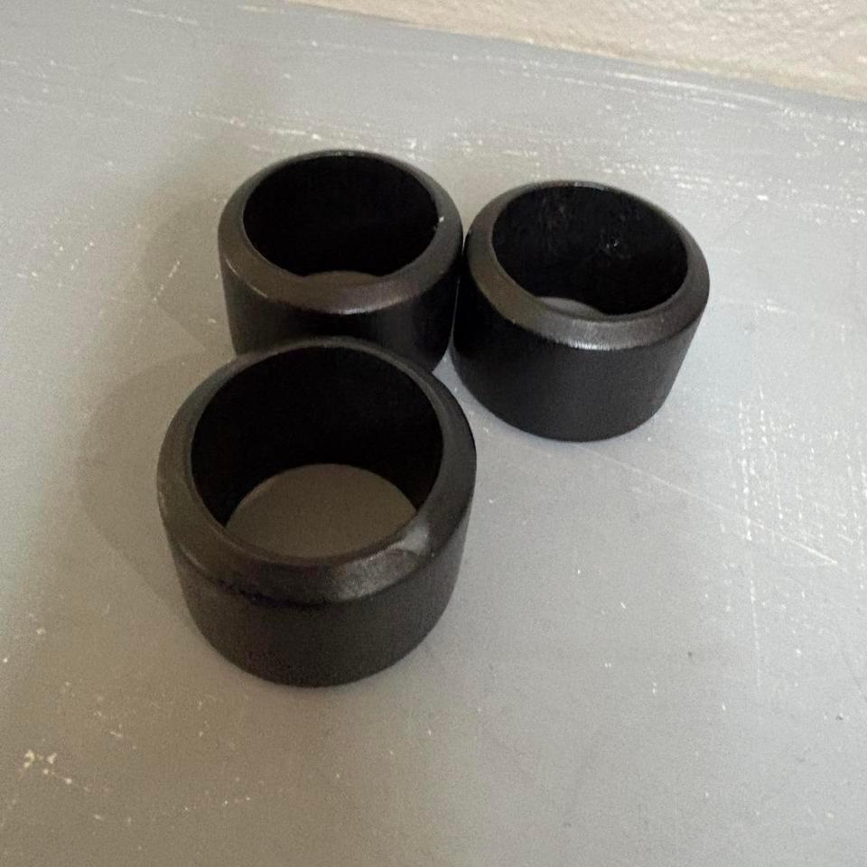 Set Of 3 Black Wooden