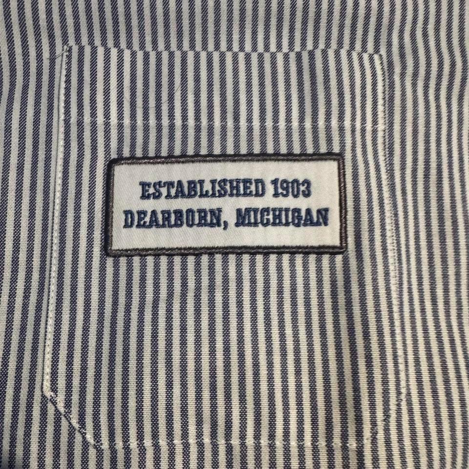Ford Blue Striped Button Up 16e8 5