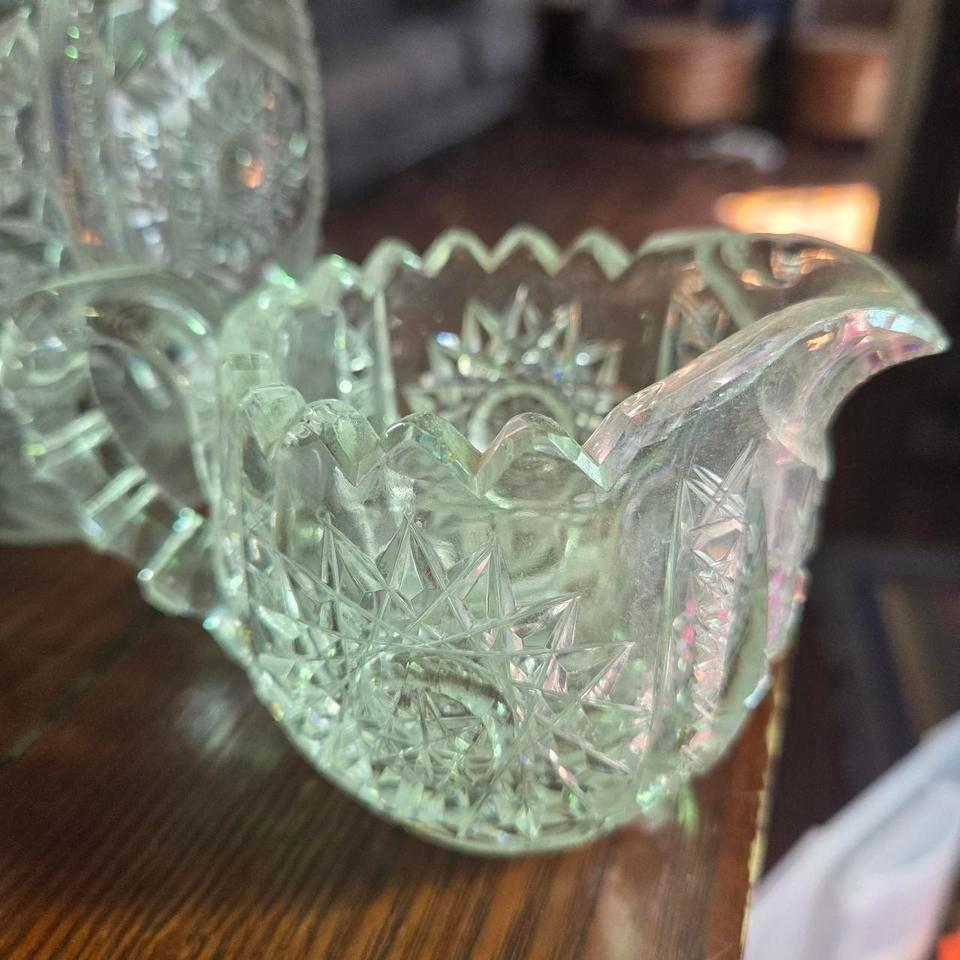 Cut Clear Glass Decanter With 31d9 4