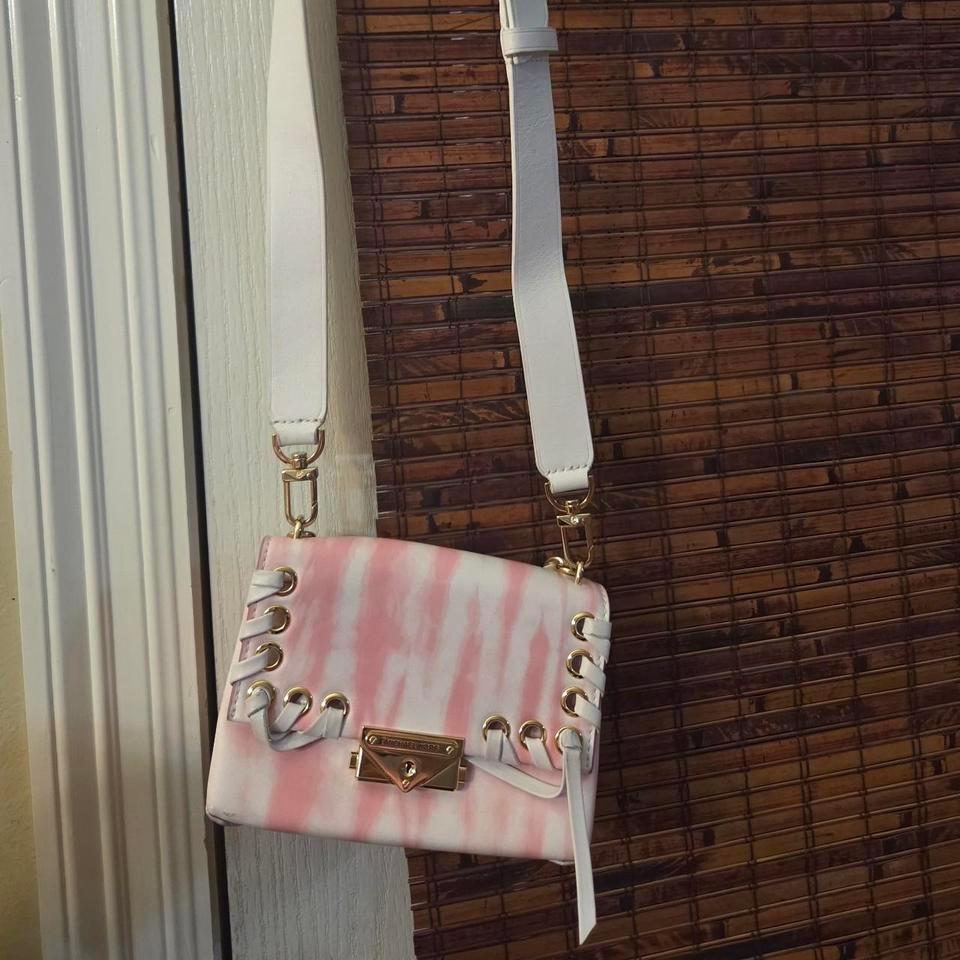 Pink And White Tie Dye Crossbody 403c
