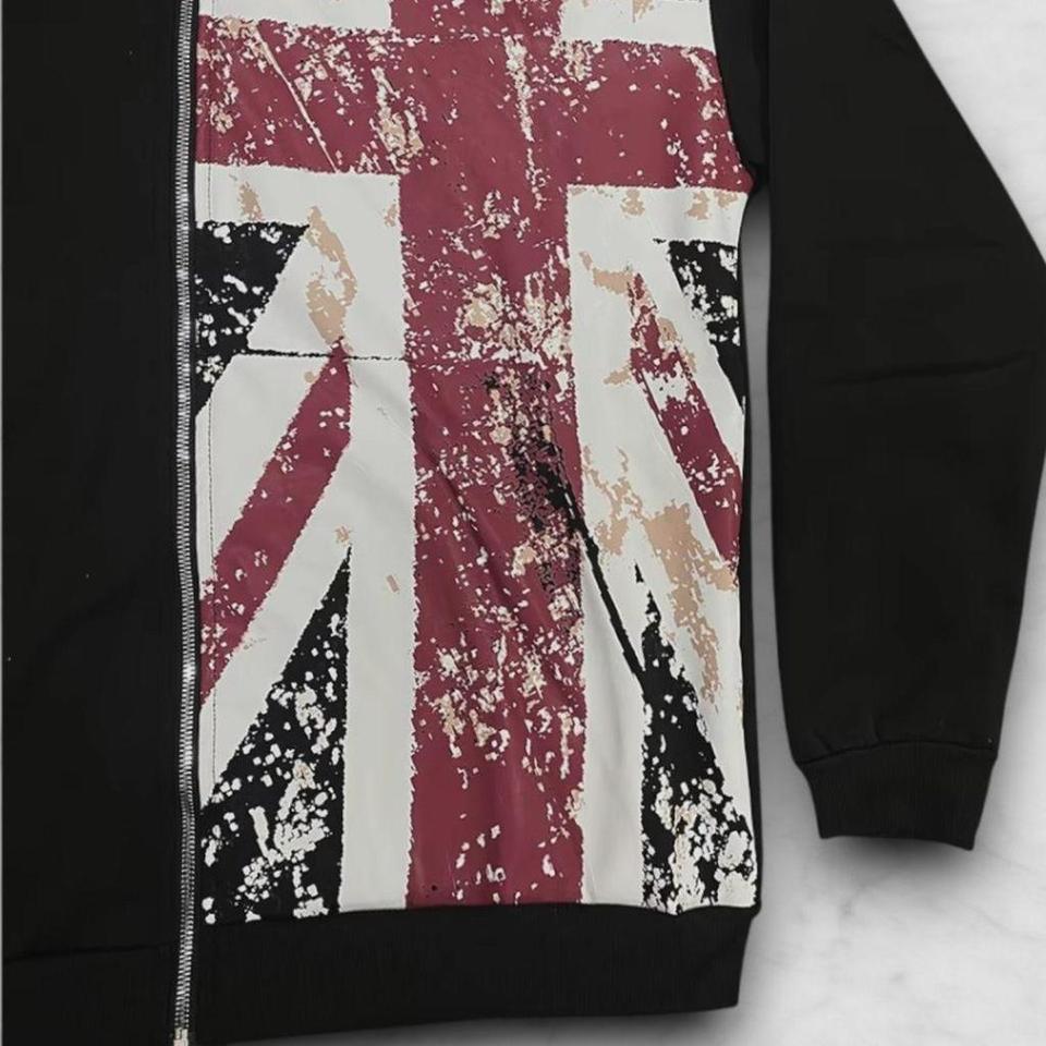 Union Jack Hoodie With Faux 2908 2