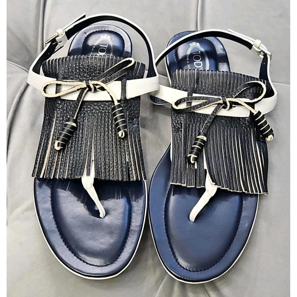 Tods Blue White Leather 6