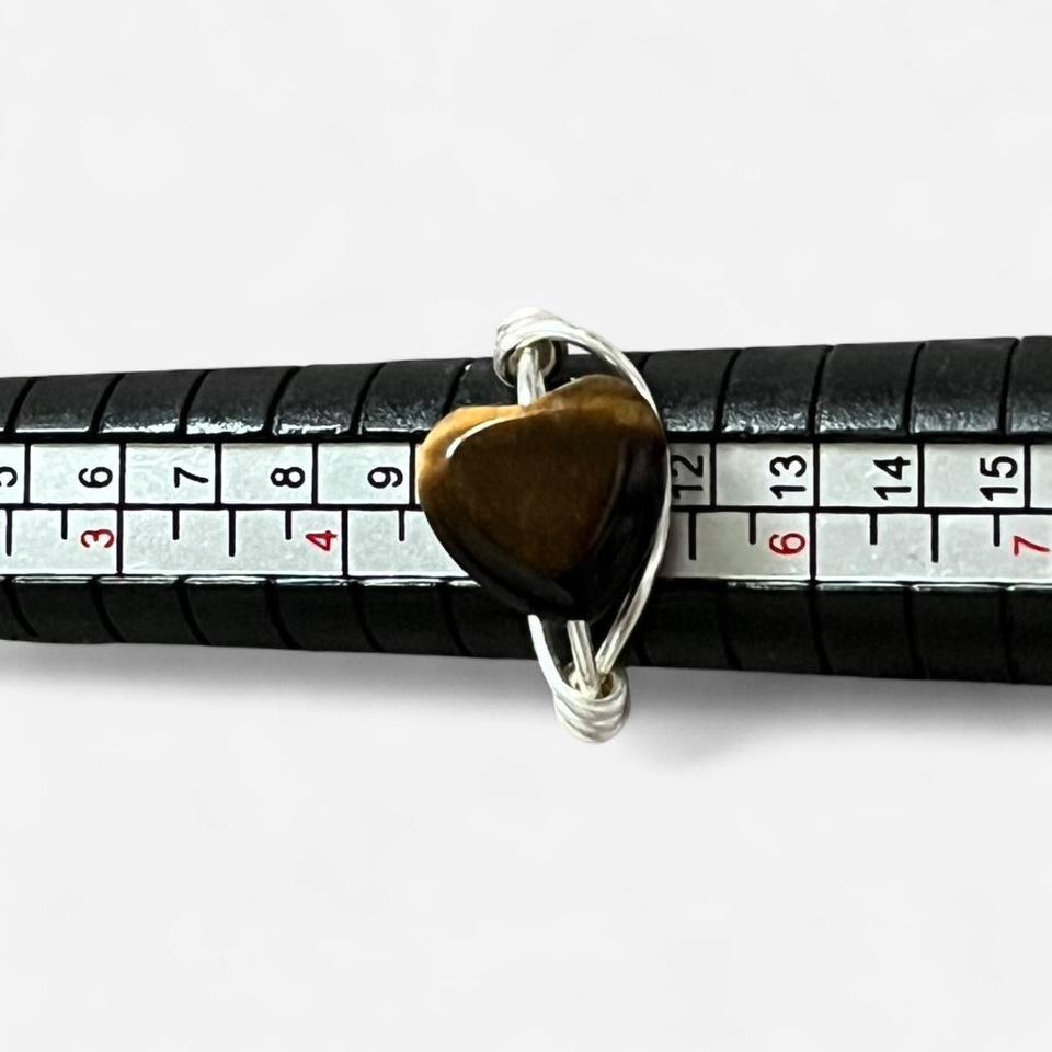 Handmade Tigers Eye Heart Crystal 40b8 3