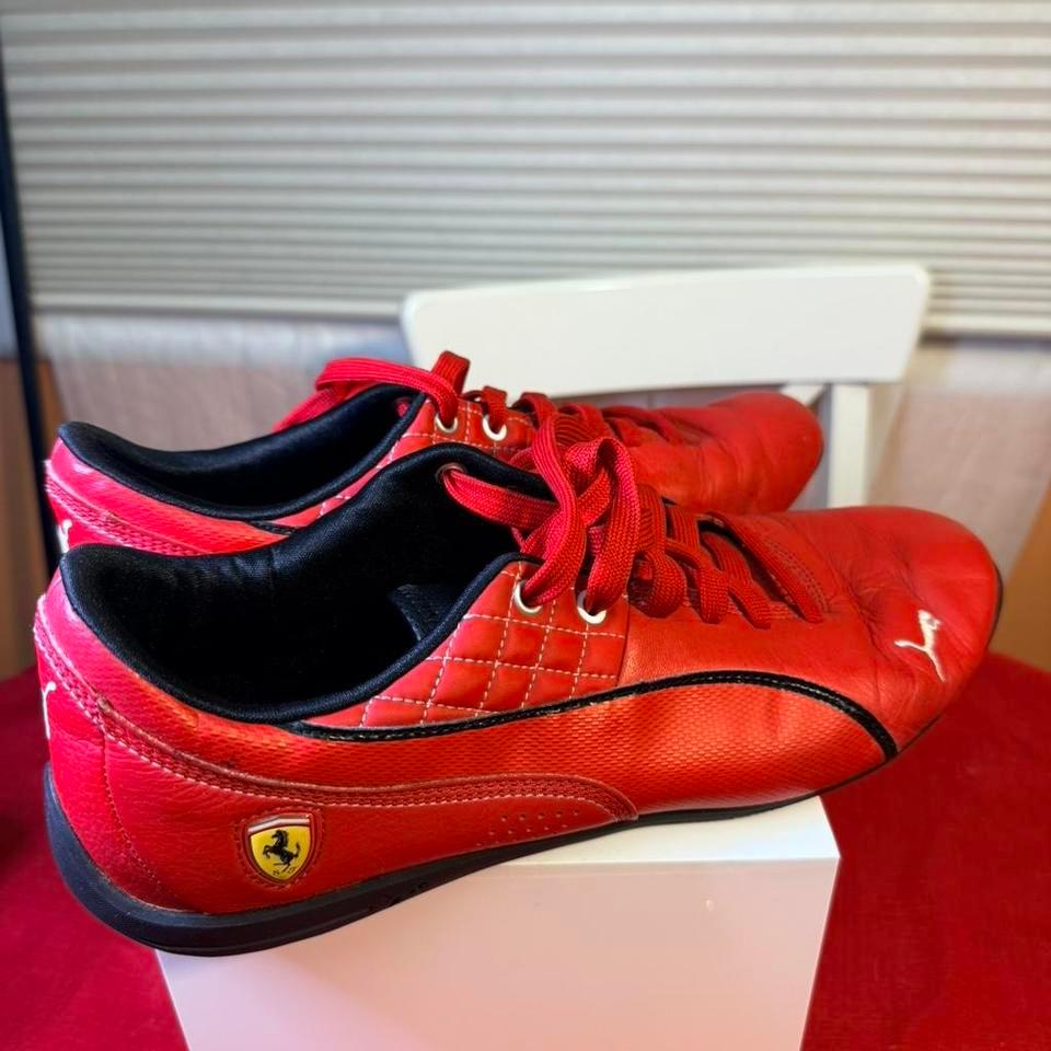 Puma Red Suede Shoes Size 14d8 4
