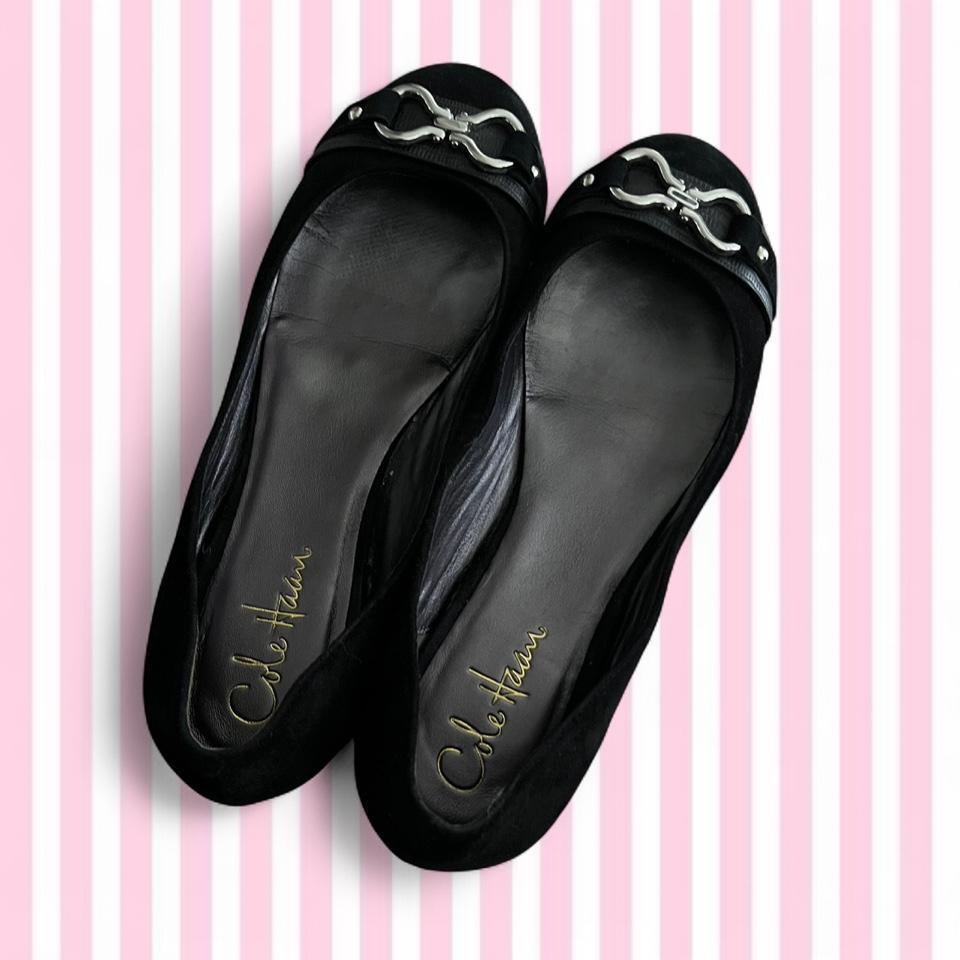Black Suede Ballet Flats With 376c 3