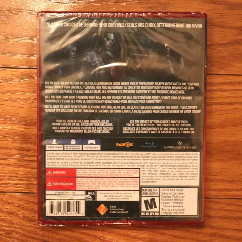 Physical Copy Of Until Dawn 2