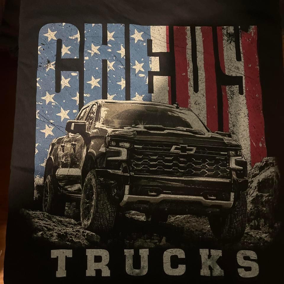 Chevy Trucks Black T Shirt Chevy 7002