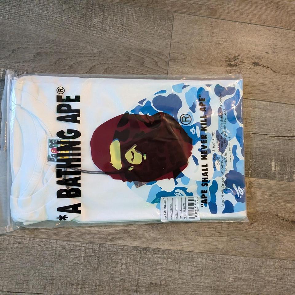 Bape Tee Blue Camo Graphic 5483 2