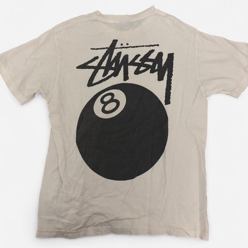 White Stussy 8 Ball Tee Ac37