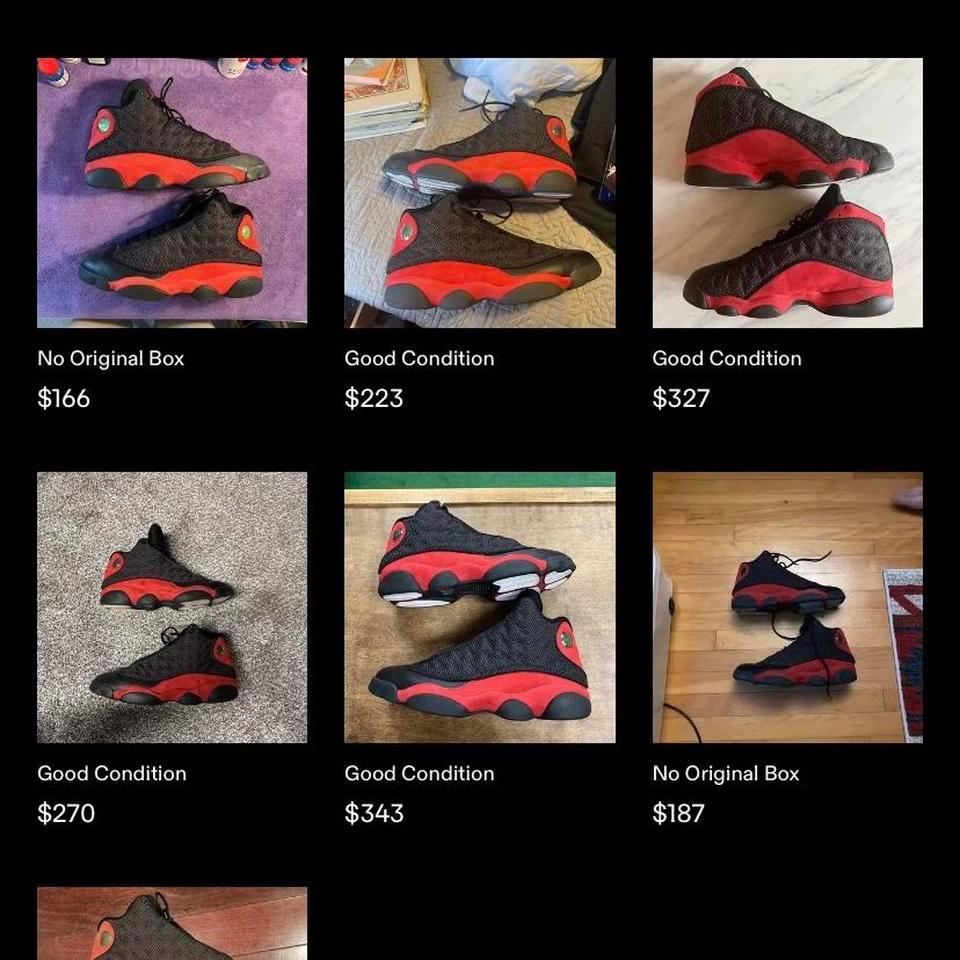 Jordan 13 Black Red Trainers C363 6