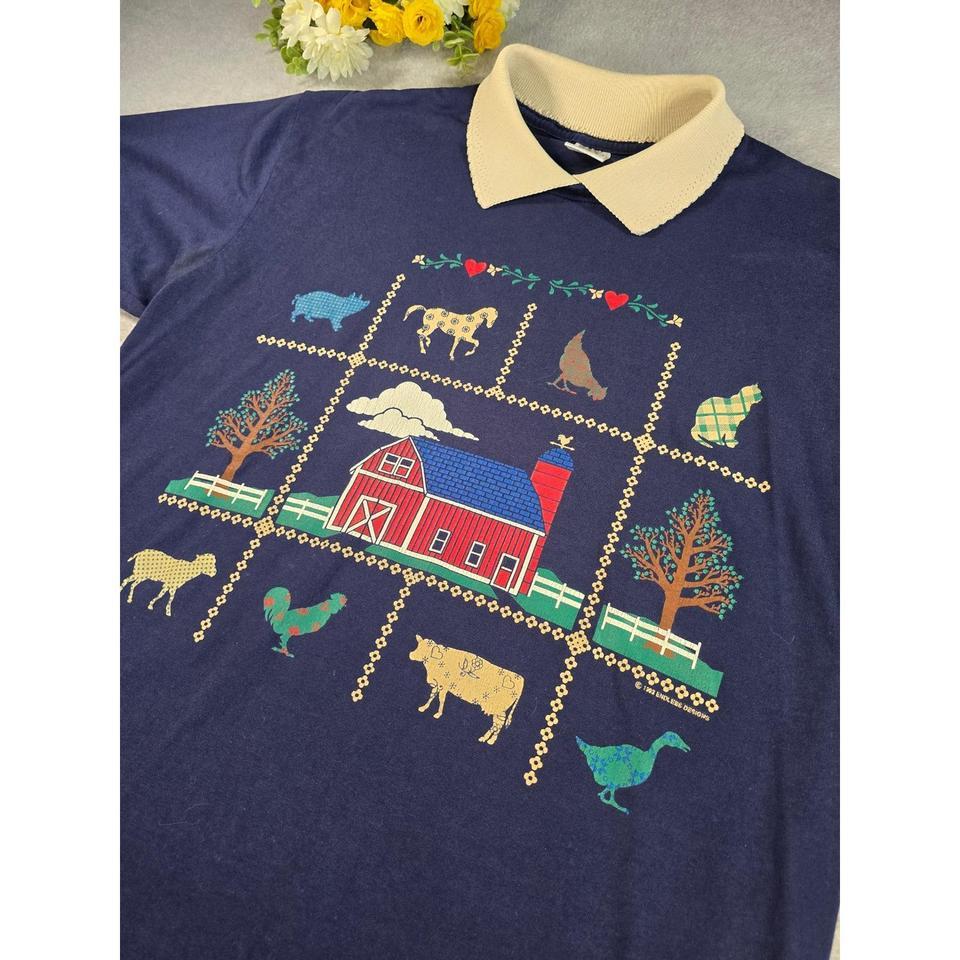 Vintage 90s Jerzees Farm Country 2d11 3