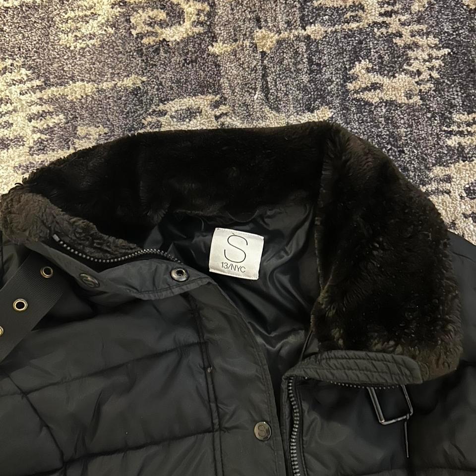 Black Long Puffer Coat With 82d8 5