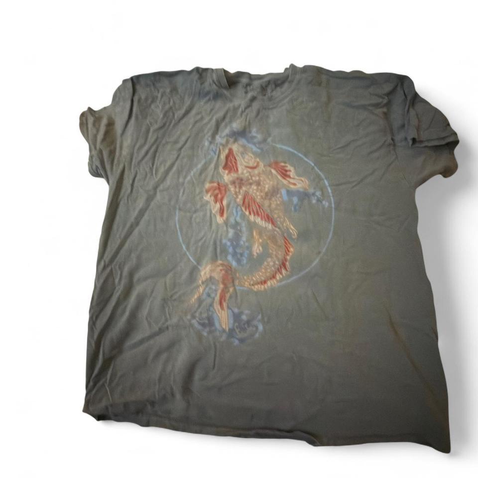 Grey Fish Graphic Tee With 3457