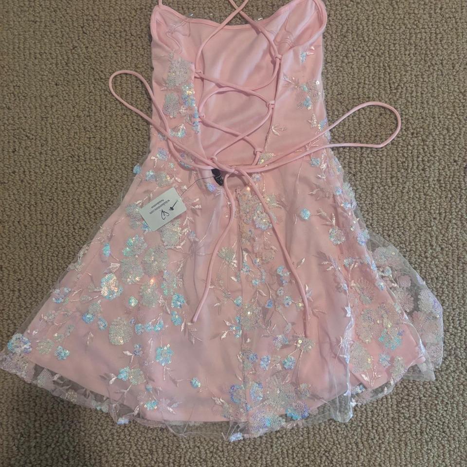 Winsor Pink And Sequence Dress 36c2 4