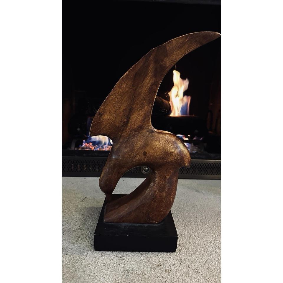 Abstract Seabird Wooden Sculpture Coastal Be3e 4